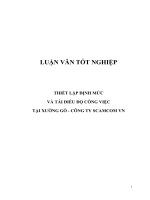 Luận văn tốt nghiệp Đề tài thiết lập định mức và tái điều độ Công việc tại xưởng gỗ Công ty SCAMCOM VN