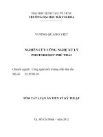 nghiên cứu công nghệ xử lý photoresist phế thải
