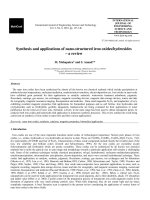 synthesis and applications of nanostructured iron oxides hydroxides a review