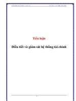 Tiểu luận: Điều tiết và giám sát hệ thống tài chính