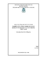 Nghiên cứu công nghệ sản xuất zeolit từ bôxit và cát trằng việt nam