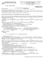 Đề thi thử hóa lần 1 khối a năm 2014 chuyên quảng bình có đáp án