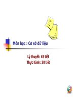 Giới thiệu môn học Hệ cơ sở dữ liệu