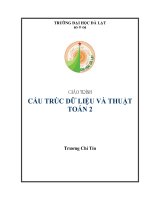 Cấu trúc dữ liệu và thuật toán 2 trương chí tín