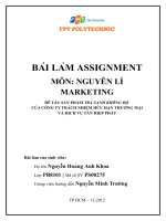 Báo cáo marketing căn bản - Công ty Tân Hiệp Phát