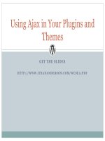 Using AJAX in your plugins and themes