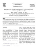 ethanol sensing properties of tungsten oxide nanorods prepared by