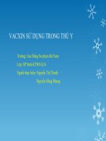 vacxin sử dụng trong thú y