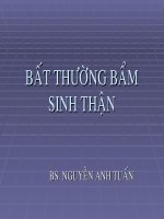 X- QUANG NHI BẤT THƯỜNG BẨM SINH THẬN