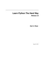 Learn python the hard way2nd edition