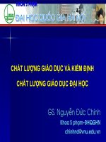 CHẤT LƯỢNG GIÁO dục và KIỂM ĐỊNH CHẤT LƯỢNG GIÁO dục đại học