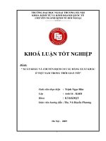 Xuất khẩu và chuyển dịch cơ cấu hàng xuất khẩu ở Việt Nam trong thời gian tới