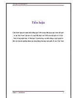 Tiểu luận: Giải thích nguyên nhân biến động giá USD trong thời gian qua trên thế giới và tại Việt Nam? dự báo về tỷ giá hối đoái với USD trên thế giới và ở Việ t Nam trong ngắn hạn và dài hạn