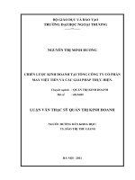 Khóa luận Chiến lược kinh doanh  công ty cổ phần may việt tiến