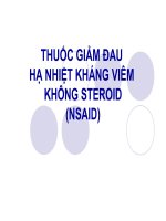 THUỐC GIẢM ĐAU HẠ NHIỆT KHÁNG VIÊM KHÔNG STEROID(NSAID)