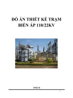 Đồ án tốt nghiệp Thiết kế Trạm biến áp 110/22KV