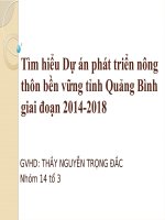Tìm hiểu dự án phát triển nông thôn