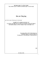 Nghiên cứu chính sách đầu tư và nâng cao hiệu quả sử dụng cơ sở hạ tầng kỹ thuật khoa học và công nghệ việt nam hiện nay