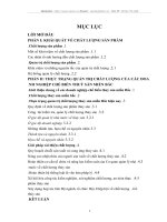 thực trạng quản trị chất lượng của các doa nh nghiệp chế biến thuỷ sản miền bắc.