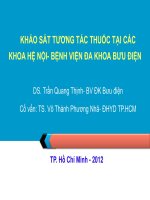 Khảo sát tương tác thuốc Ds.Thịnh