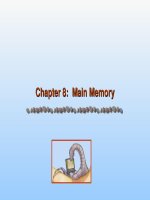 Chapter 8 Main memory