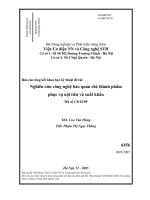 Nghiên cứu công nghệ bảo quản chè thành phẩm phục vụ nội tiêu và xuất khẩu