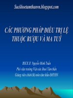 Bài giảng các phương pháp điều trị lệ thuộc rượu và ma tuý   BS  nguyễn minh tuấn