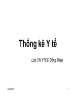 Bài giảng thống kê y tế bài 1   y tế công cộng đồng tháp