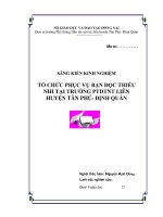 SKKN: Tổ chức phục vụ bạn đọc thiếu nhi tại trường PTDTNT liên huyện Tân Phú- Định Quán