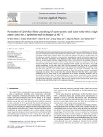 formation of zno thinfilms consisting of nano-prisms and nano-rods with a high