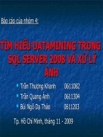 Báo cáo tìm hiểu datamining trong sql server 2008 và xử lý ảnh