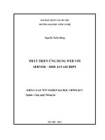 PHÁT TRIỂN ỨNG DỤNG WEB