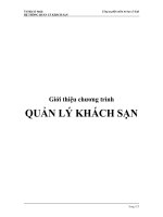 Giới thiệu chương trình Quản lý khách sạn