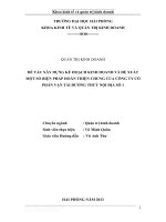 xây dựng kế hoạch kinh doanh và đề xuất  một số biện pháp hoàn thiện chung của công ty cổ phần vận tải đường thuỷ nội địa số 1