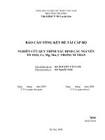 Nghiên cứu quy trình xác định các nguyên tố TiO2, Cr, Mg, C trong xỉ titan