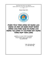 phân tích tình hình sử dụng lao động và một số biện pháp nhằm nâng cao hiệu quả sử dụng lao động tại công ty cổ phần xây dựng tổng hợp tiên lãng