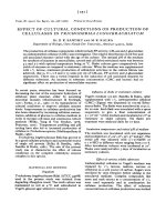 Effect of cultural conditions on production of cellulases in trichoderma longibrachiatum