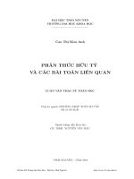 Phân thức hữu tỷ và các bài toán liên quan