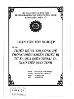 Điều khiển thiết bị từ xa qua điện thoại và giao tiếp máy tính