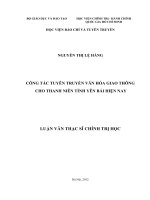 Công tác tuyên truyền văn hóa giao thông cho thanh niên hiện nay