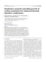 dendrimer assisted controlled growth of