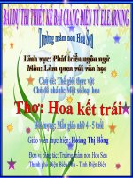 Bài giảng thiết kế E- lerning Bài Hoa kết trái tham khảo