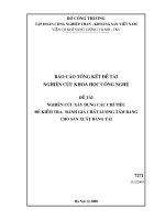 Nghiên cứu xây dựng các chỉ tiêu để kiểm tra, đánh gía chất lượng tấm băng cho sản xuất băng tải