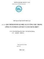 QUI TRÌNH ĐÁNH GIÁ HIỆU SUẤT CÔNG VIỆC TRONG CÔNG TY CỔ PHẦN LẮP MÁY VÀ XÂY DỰNG ĐIỆN