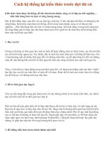 cách hệ thống lại kiến thức trước đợt thi cử