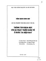 Thông tin khoa học với sự phát triển kinh tế ở nước ta hiện nay.