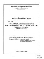 về lý luận , chính sách đối với các thành phần kinh tế cá thể, tiểu chủ và tư bản tư nhân.