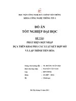 PHÁT HIỆN ĐỘT NHẬP DỰA TRÊN KHAI PHÁ CÁC LUẬT KẾT HỢP MỜ VÀ LẬP TRÌNH TIẾN HÓA Giảng