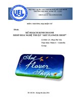Tiểu luận kế hoạch kinh doanh shop hoa nghệ thuật “Art Flower Shop”