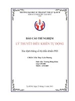 Báo cáo thí nghiệm Lý thuyết điều khiển tự động: Xác định thông số bộ điều khiển PID